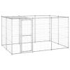 Outdoor Dog Kennel Galvanized Steel with Roof 78.1 ft¬≤