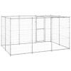 Outdoor Dog Kennel Galvanized Steel with Roof 78.1 ft¬≤